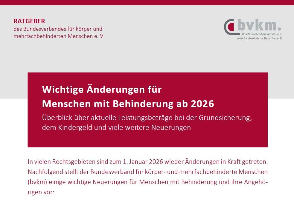 Illustrationsbild zum Dokument &uuml;ber wichtige &Auml;nderungen f&uuml;r Menschen mit Behinderung ab dem 1. Januar 2026