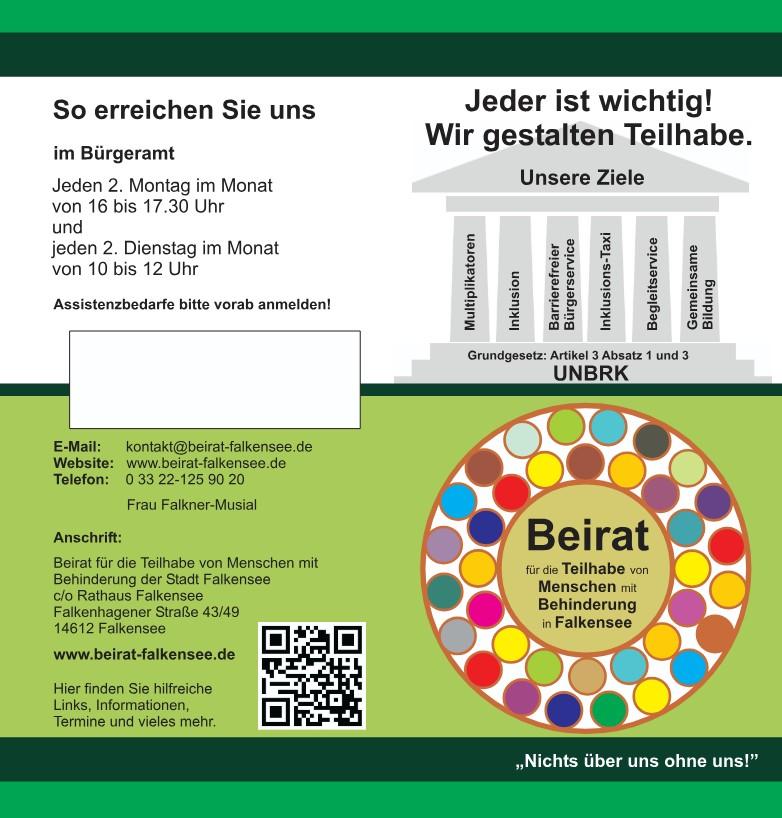 Flyer Teilhabebeirat Falkensee Flyer Teilhabebeirat Falkensee